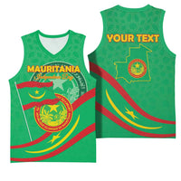 Personalized Mauritania Independence Day Basketball Jersey Coat Of Arms With Map - Wonder Print Shop