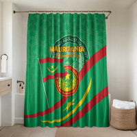 Mauritania Independence Day Bathroom Set Coat Of Arms With Map - Wonder Print Shop
