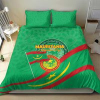 Mauritania Independence Day Bedding Set Coat Of Arms With Map - Wonder Print Shop