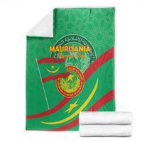 Mauritania Independence Day Blanket Coat Of Arms With Map - Wonder Print Shop