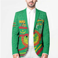 Personalized Mauritania Independence Day Blazer Coat Of Arms With Map - Wonder Print Shop