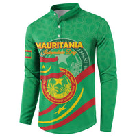 Personalized Mauritania Independence Day Button Sweatshirt Coat Of Arms With Map - Wonder Print Shop