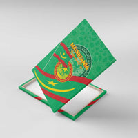 Mauritania Independence Day Canvas Wall Art Coat Of Arms With Map - Wonder Print Shop