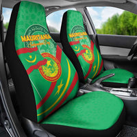 Mauritania Independence Day Car Seat Cover Coat Of Arms With Map - Wonder Print Shop