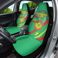 Mauritania Independence Day Car Seat Cover Coat Of Arms With Map - Wonder Print Shop