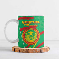 Personalized Mauritania Independence Day Ceramic Mug Coat Of Arms With Map - Wonder Print Shop