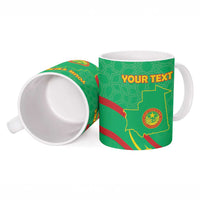 Personalized Mauritania Independence Day Ceramic Mug Coat Of Arms With Map - Wonder Print Shop