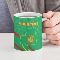 Personalized Mauritania Independence Day Ceramic Mug Coat Of Arms With Map - Wonder Print Shop