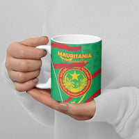 Personalized Mauritania Independence Day Ceramic Mug Coat Of Arms With Map - Wonder Print Shop