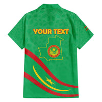 Personalized Mauritania Independence Day Family Matching Long Sleeve Bodycon Dress and Hawaiian Shirt Coat Of Arms With Map - Wonder Print Shop