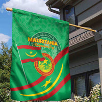 Mauritania Independence Day Garden Flag Coat Of Arms With Map - Wonder Print Shop