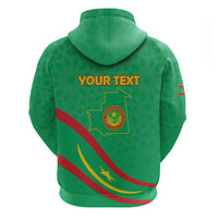 Personalized Mauritania Independence Day Hoodie Coat Of Arms With Map - Wonder Print Shop