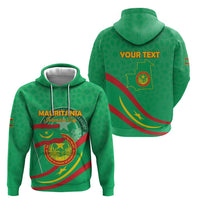 Personalized Mauritania Independence Day Hoodie Coat Of Arms With Map - Wonder Print Shop