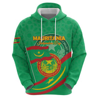 Personalized Mauritania Independence Day Hoodie Coat Of Arms With Map - Wonder Print Shop