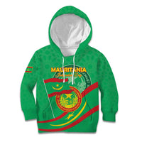 Personalized Mauritania Independence Day Kid Hoodie Coat Of Arms With Map - Wonder Print Shop