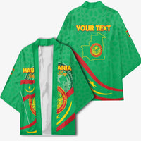 Personalized Mauritania Independence Day Kimono Coat Of Arms With Map - Wonder Print Shop