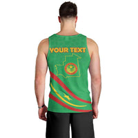 Personalized Mauritania Independence Day Men Tank Top Coat Of Arms With Map - Wonder Print Shop