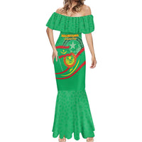 Personalized Mauritania Independence Day Mermaid Dress Coat Of Arms With Map - Wonder Print Shop