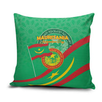 Mauritania Independence Day Pillow Cover Coat Of Arms With Map - Wonder Print Shop