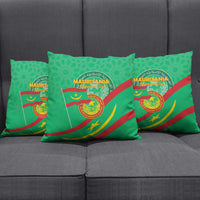 Mauritania Independence Day Pillow Cover Coat Of Arms With Map - Wonder Print Shop