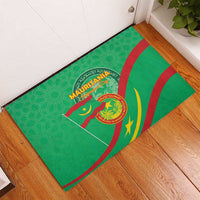 Mauritania Independence Day Rubber Doormat Coat Of Arms With Map - Wonder Print Shop