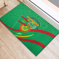 Mauritania Independence Day Rubber Doormat Coat Of Arms With Map - Wonder Print Shop