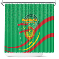 Mauritania Independence Day Shower Curtain Coat Of Arms With Map - Wonder Print Shop