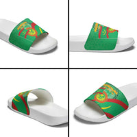 Mauritania Independence Day Slide Sandals Coat Of Arms With Map - Wonder Print Shop