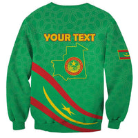 Personalized Mauritania Independence Day Sweatshirt Coat Of Arms With Map - Wonder Print Shop