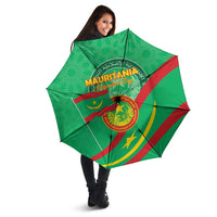 Mauritania Independence Day Umbrella Coat Of Arms With Map - Wonder Print Shop