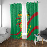 Mauritania Independence Day Window Curtain Coat Of Arms With Map - Wonder Print Shop