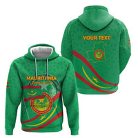 Personalized Mauritania Independence Day Zip Hoodie Coat Of Arms With Map - Wonder Print Shop