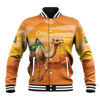 Personalized Mauritania Sahara Baseball Jacket Camel With Map - Wonder Print Shop