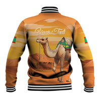 Personalized Mauritania Sahara Baseball Jacket Camel With Map - Wonder Print Shop