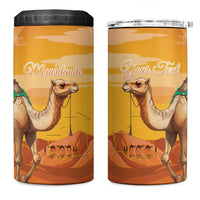 Personalized Mauritania Sahara 4 in 1 Can Cooler Tumbler Camel With Map - Wonder Print Shop