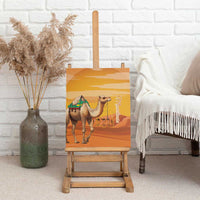 Mauritania Sahara Canvas Wall Art Camel With Map - Wonder Print Shop