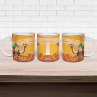 Personalized Mauritania Sahara Ceramic Mug Camel With Map - Wonder Print Shop