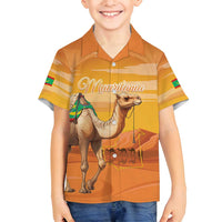 Personalized Mauritania Sahara Family Matching Long Sleeve Bodycon Dress and Hawaiian Shirt Camel With Map - Wonder Print Shop