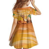 Personalized Mauritania Sahara Family Matching Short Sleeve Bodycon Dress and Hawaiian Shirt Camel With Map - Wonder Print Shop