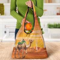 Mauritania Sahara Grocery Bag Camel With Map - Wonder Print Shop
