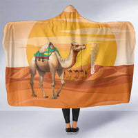 Mauritania Sahara Hooded Blanket Camel With Map - Wonder Print Shop