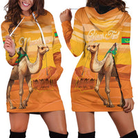 Personalized Mauritania Sahara Hoodie Dress Camel With Map - Wonder Print Shop
