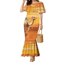 Personalized Mauritania Sahara Mermaid Dress Camel With Map - Wonder Print Shop