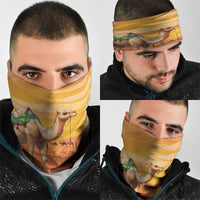 Mauritania Sahara Neck Gaiter Camel With Map - Wonder Print Shop