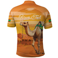 Personalized Mauritania Sahara Polo Shirt Camel With Map - Wonder Print Shop