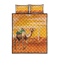 Mauritania Sahara Quilt Bed Set Camel With Map - Wonder Print Shop