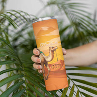 Personalized Mauritania Sahara Skinny Tumbler Camel With Map - Wonder Print Shop