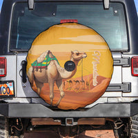 Mauritania Sahara Spare Tire Cover Camel With Map - Wonder Print Shop