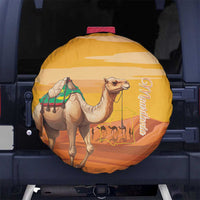 Mauritania Sahara Spare Tire Cover Camel With Map - Wonder Print Shop
