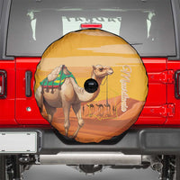 Mauritania Sahara Spare Tire Cover Camel With Map - Wonder Print Shop